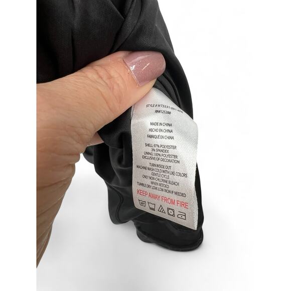 JASON WU | M | Midi Dress Long Sleeve Bodycon V-neck Black LBD Women Luxury - Picture 6 of 6